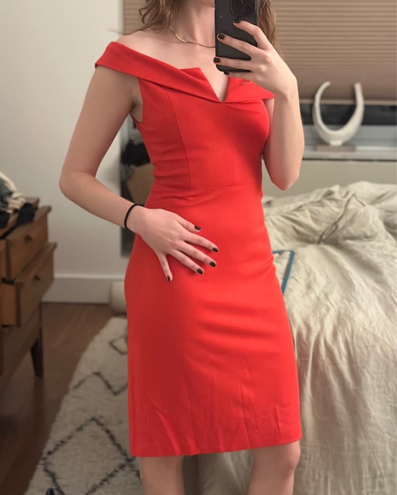 Alice & Olivia Red Cocktail Dress - Image 2