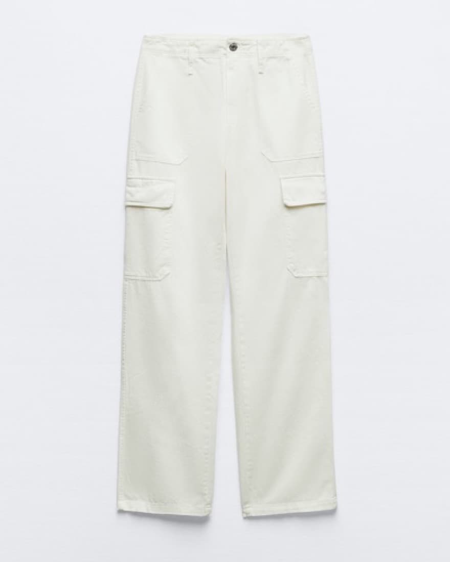 White Cargo Pants - Image 3