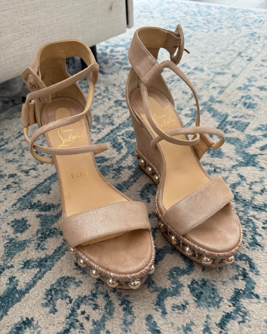 Platform Louboutin Espadrille Sandals - Image 2