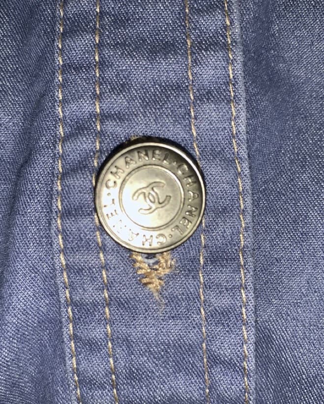 CHANEL size 36 denim jacket - Image 6