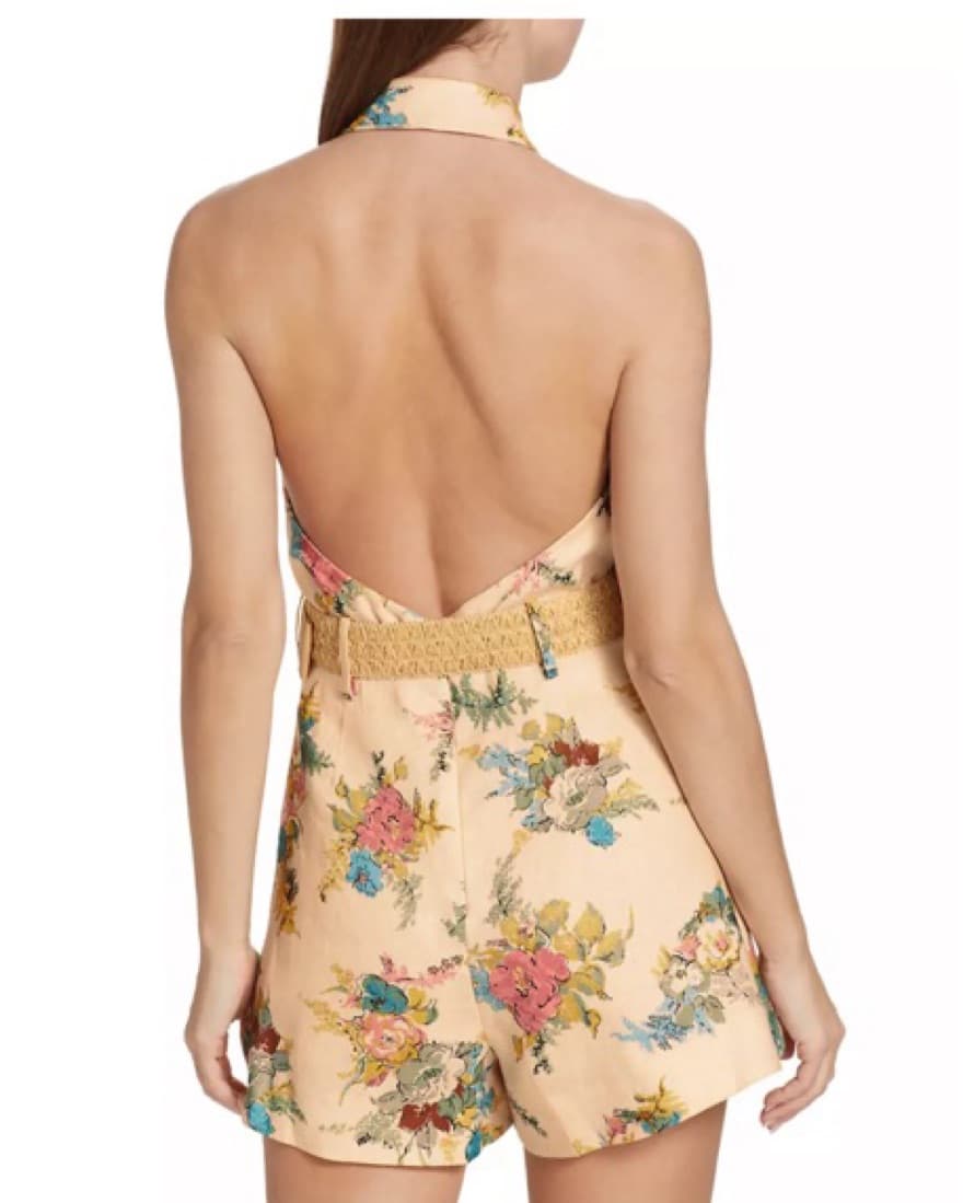 Zimmermann Clover Belted Floral Playsuit - Image 4