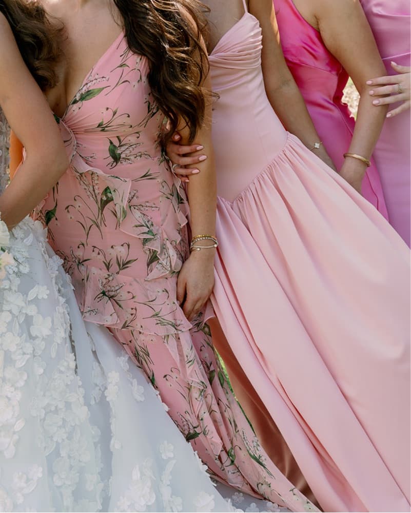 Carolina Herrera Pink Floral Gown - Image 5