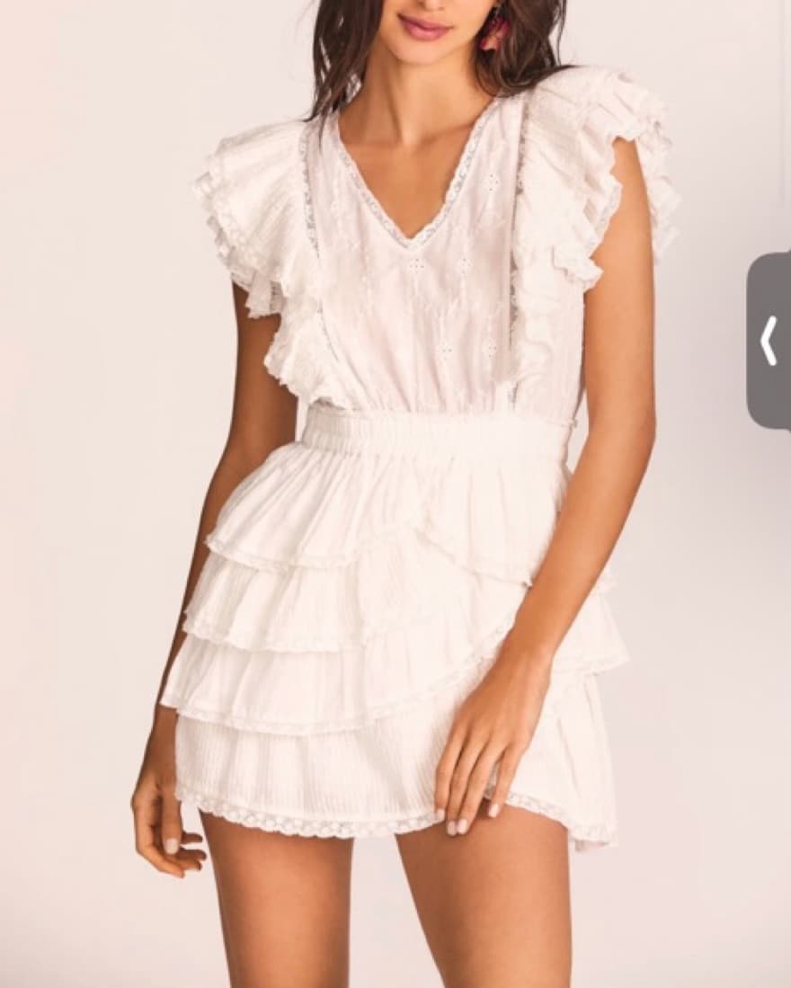 LoveShackFancy Corelli Mini Dress - Image 1