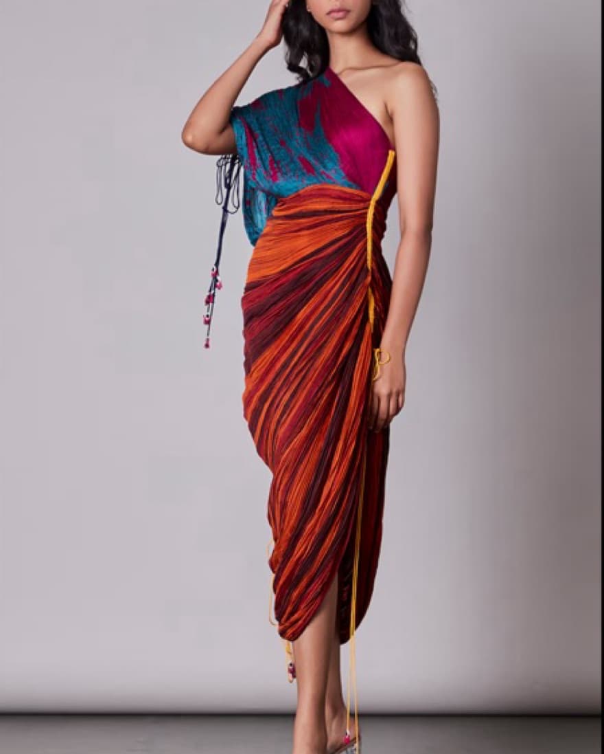 Saaksha & Kinni Micro Pleated Dress - Image 2