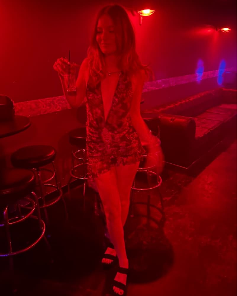Cindy Plunge Mini Dress in Floral - Image 5