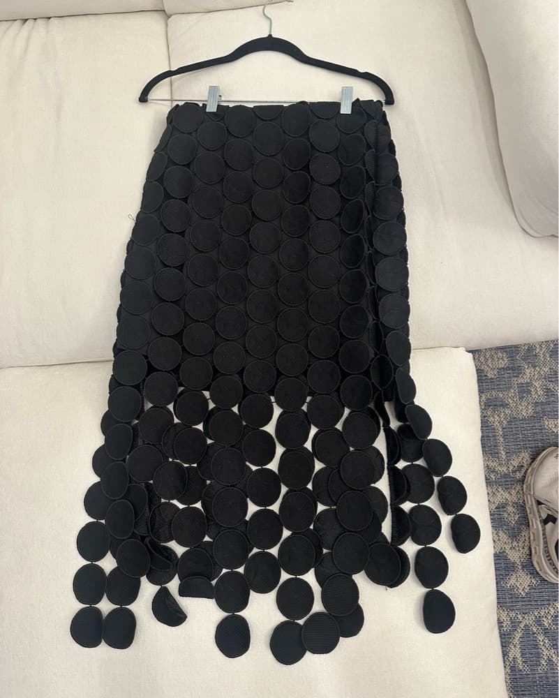 Black Circle Fringe Skirt - Image 1