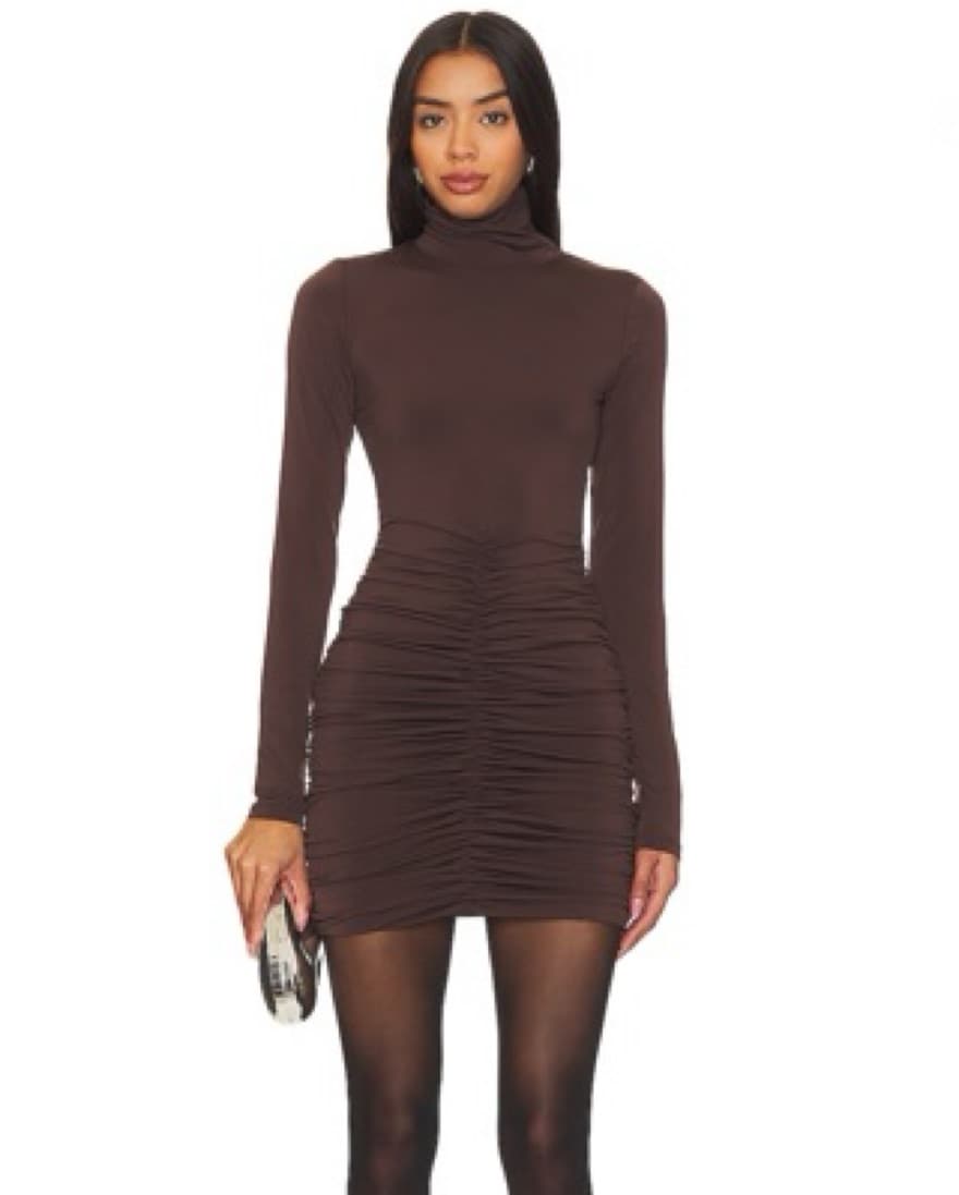 Revolve Brown Dress - Image 1