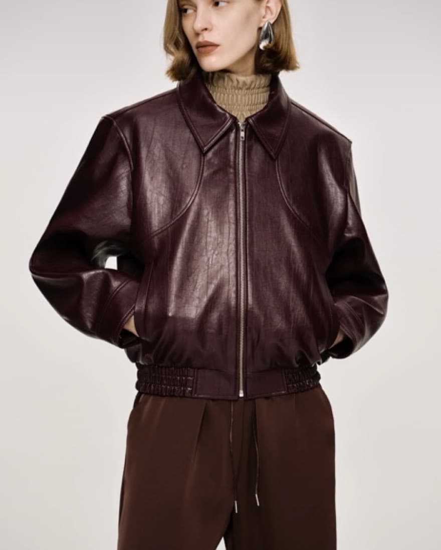 Ennio Faux-Leather Bomber Jacket  - Image 2