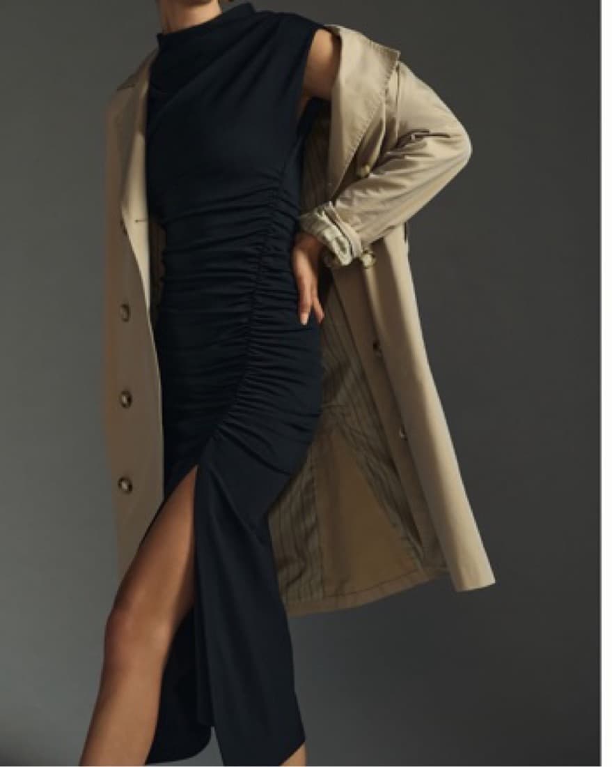 The Maya Ruched Cowl-Neck Dress - Image 3