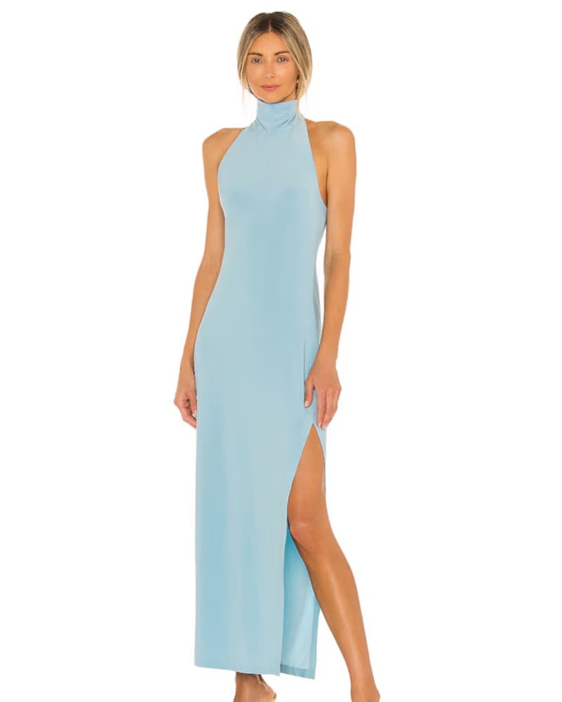 Elegant Blue Maxi Dress - Image 1