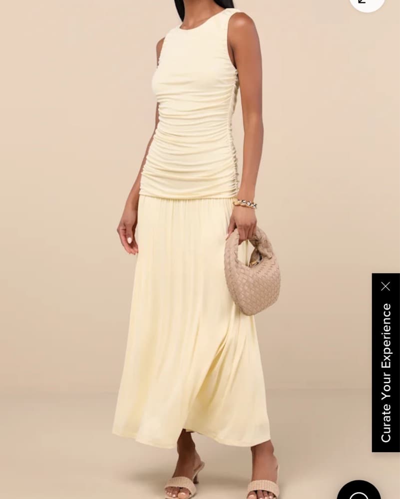 Yellow Drop Waist Dress - Image 1
