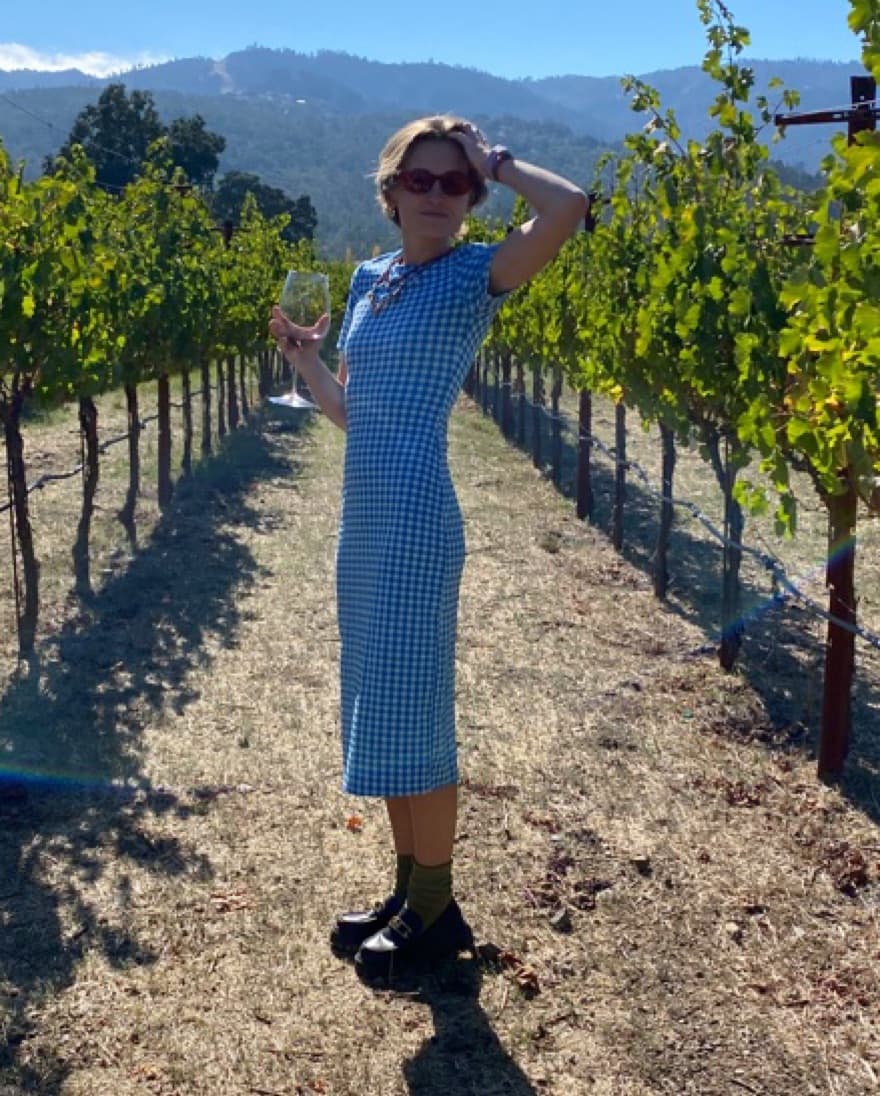Blue Gingham Dress - Image 2