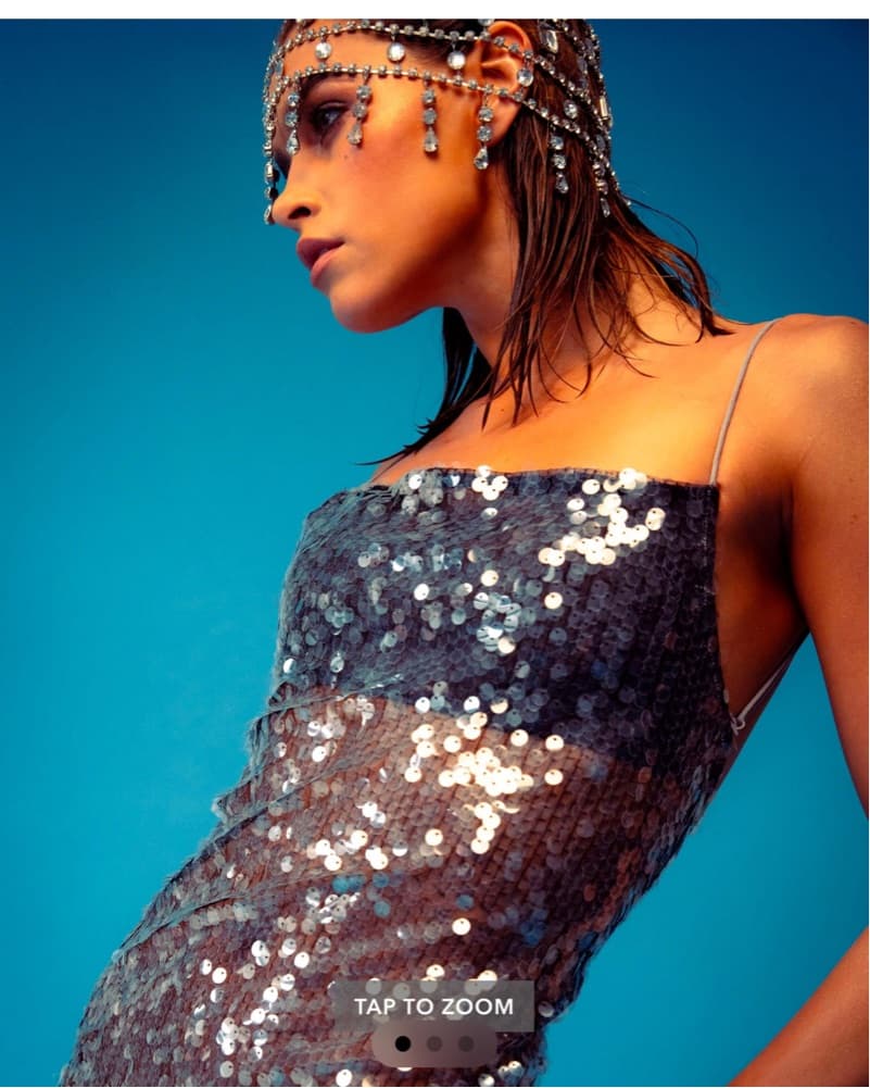 Rat & Boa Mercury Silver Sequin Dress - Image 2