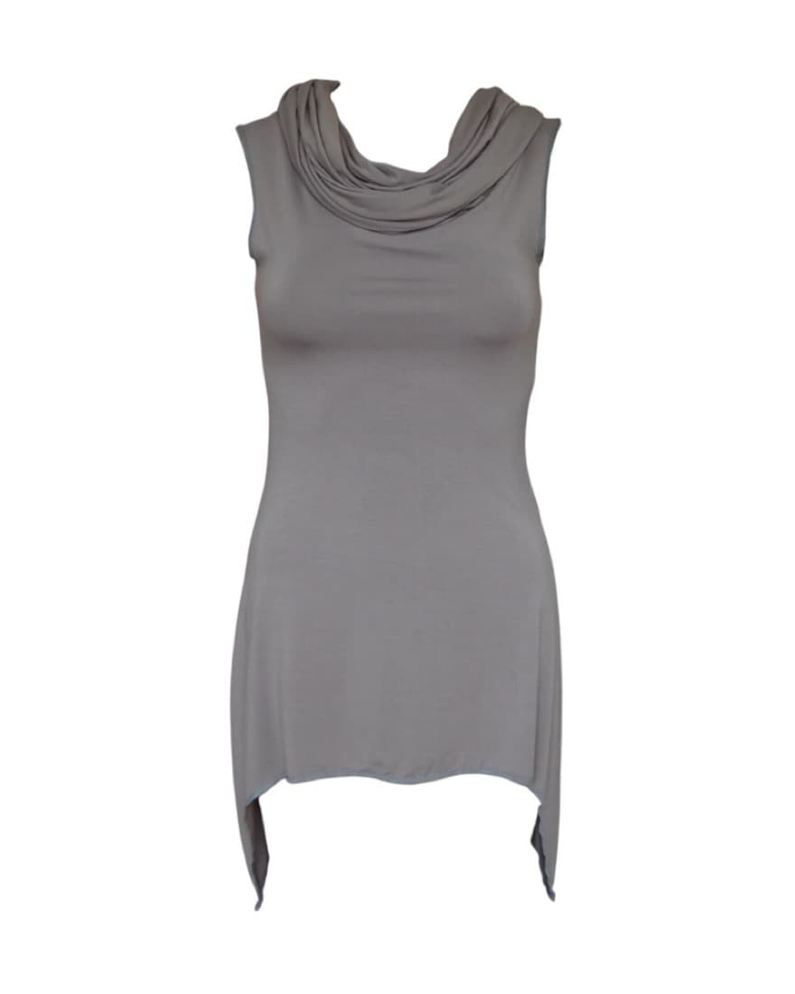 Gyaltsen Earth Hooded Mini Dress - Grey - Image 2