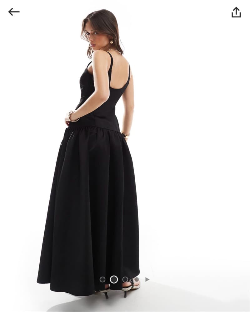 Drop Waist Black Gown - Image 2