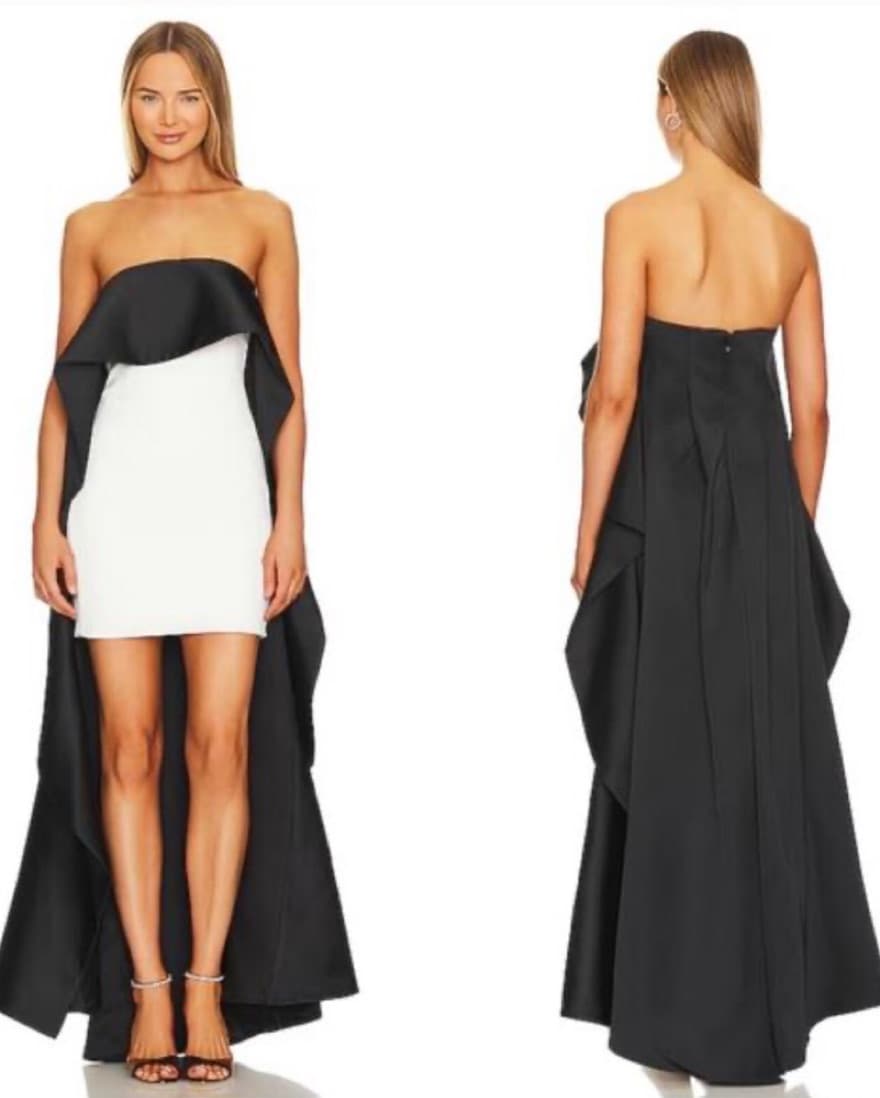 Theda Strapless Hi Lo Mini dress - Image 2