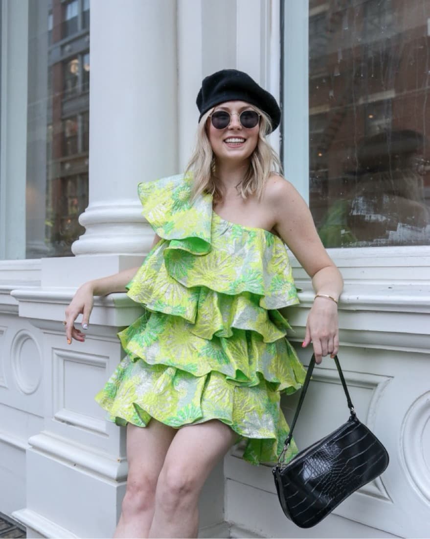 Ruffle Green Party Dress - Image 6