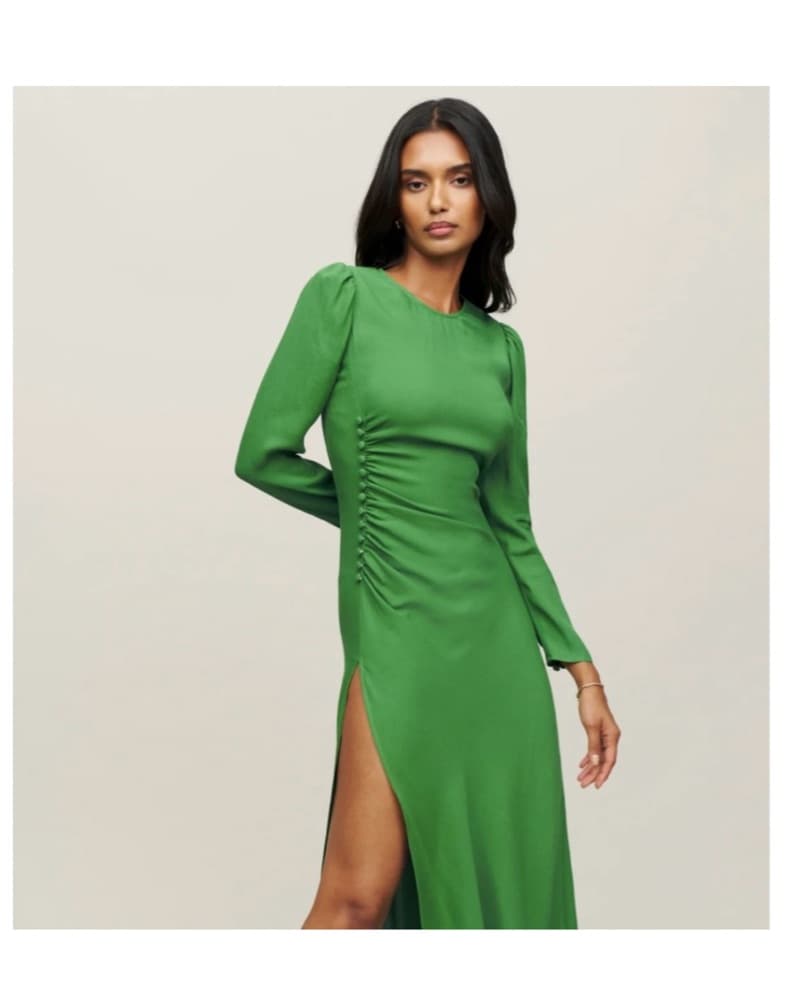 Reformation Green Midi Dress - Image 2