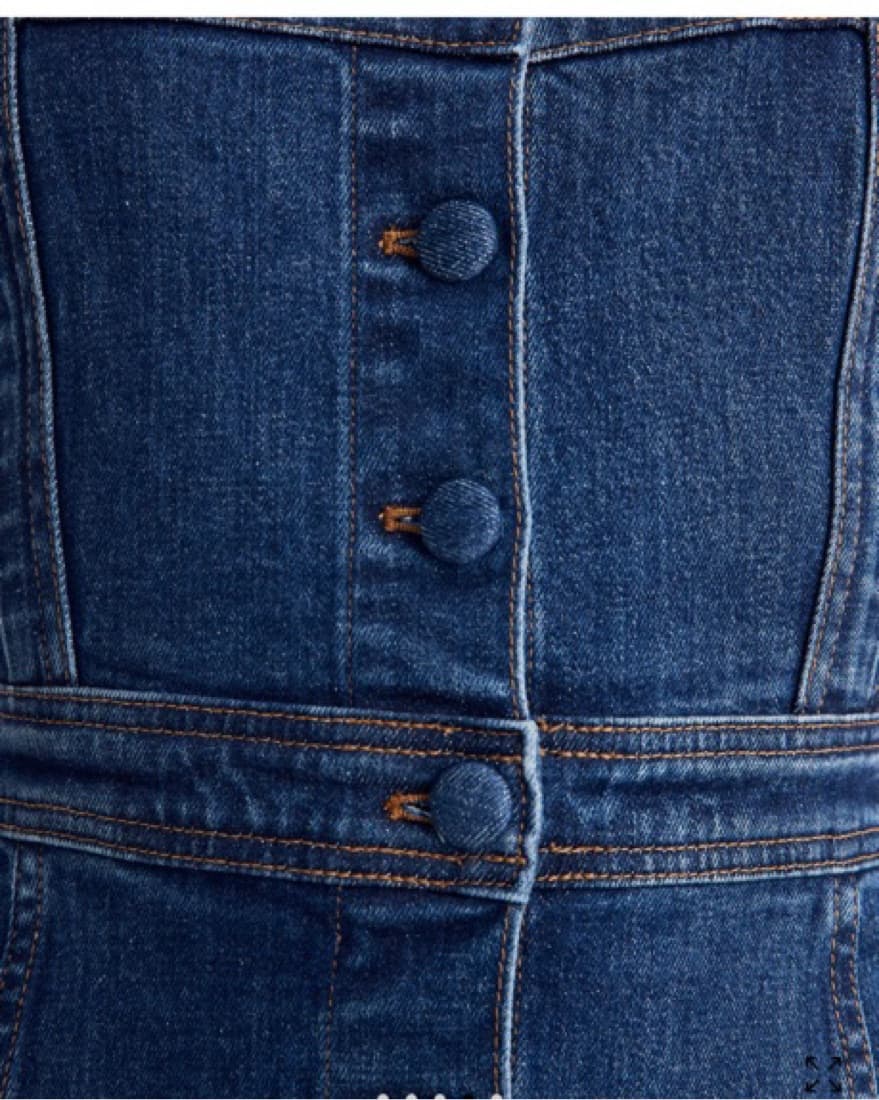 Denim Madewell Covered-button Dress - Image 4