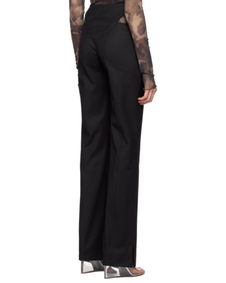 MISBHV Black Cutout Trousers - Image 3
