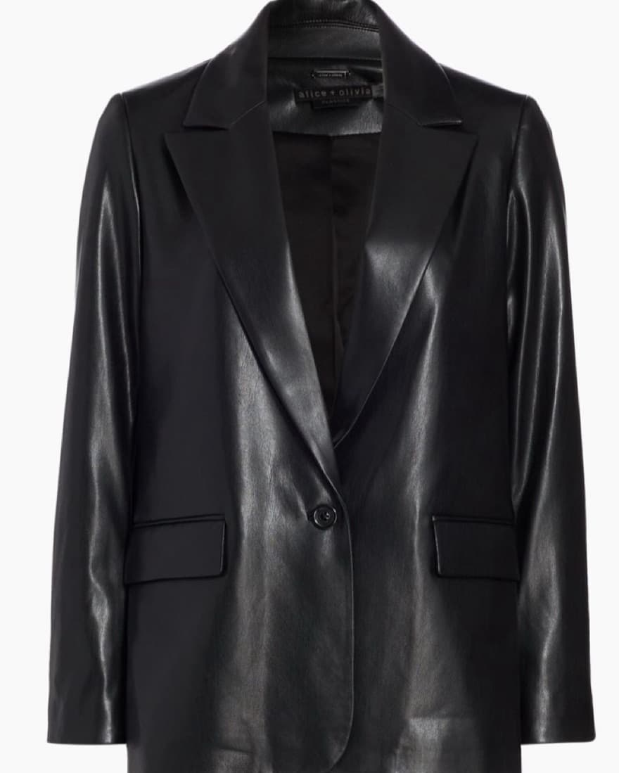 Alice + Olivia Denny Faux Leather Blazer - Image 2