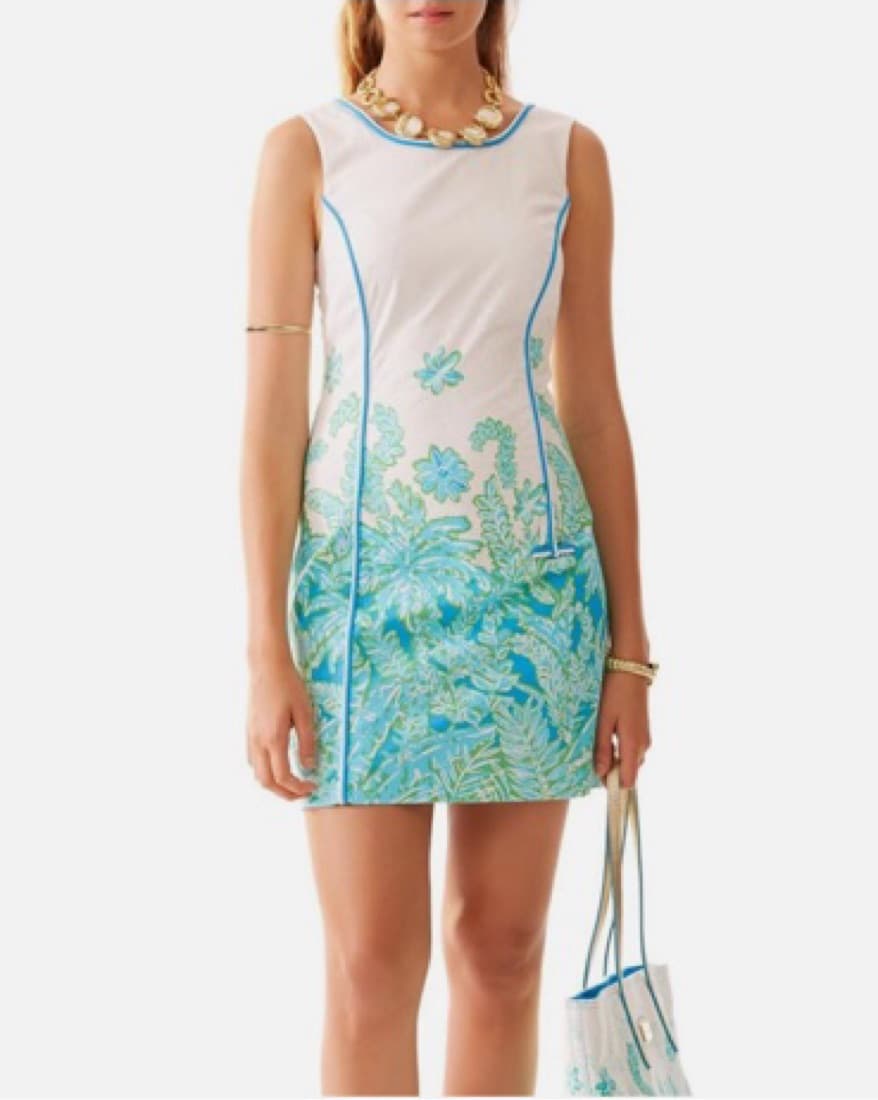 Lilly Pulitzer White Palm Party Shift - Image 1