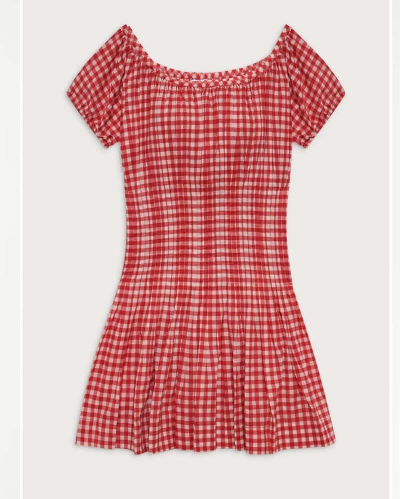 Frankies Bikinis Gingham Checkered Dress - Image 2