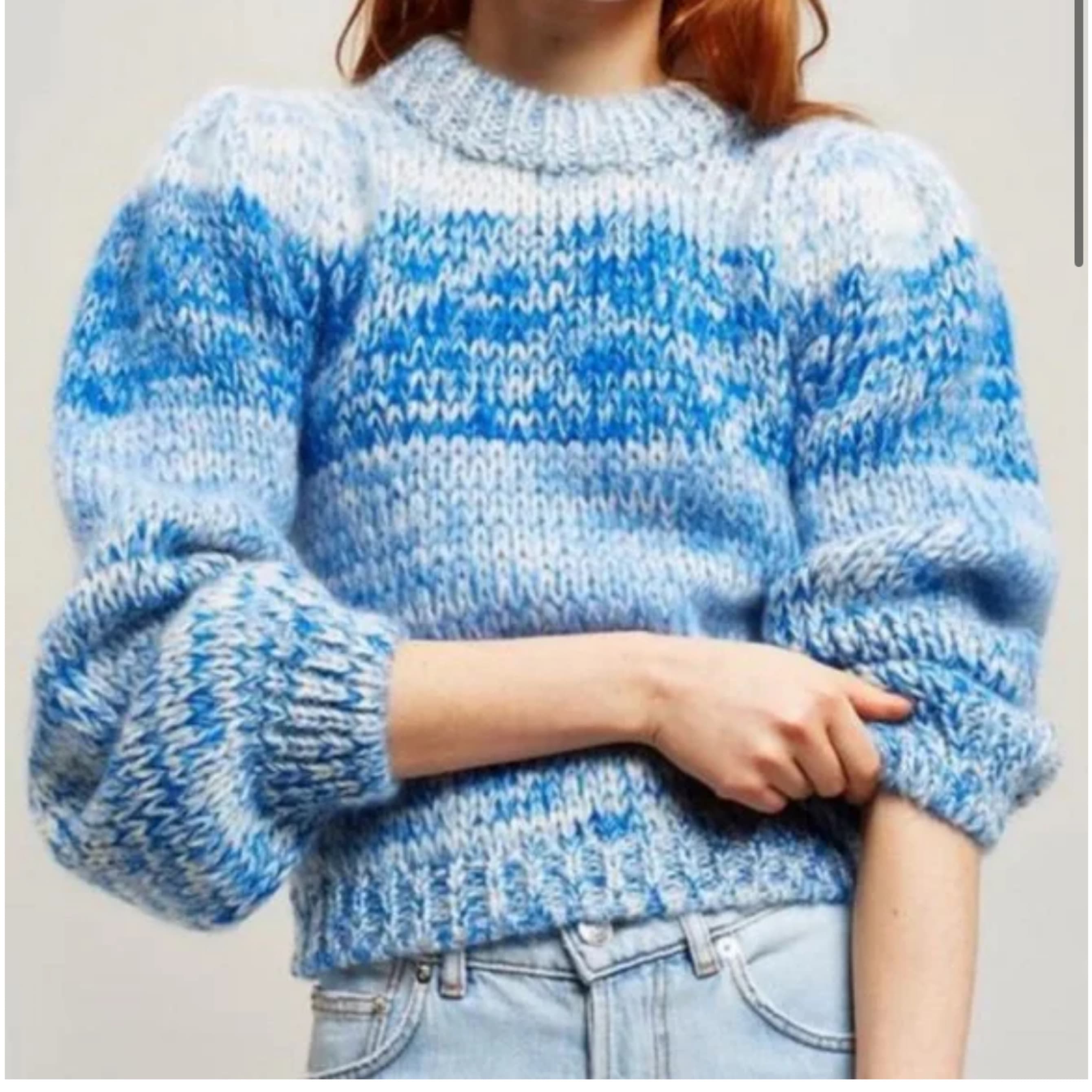 GANNI Julliard Sweater in Lapis Blue - Image 3