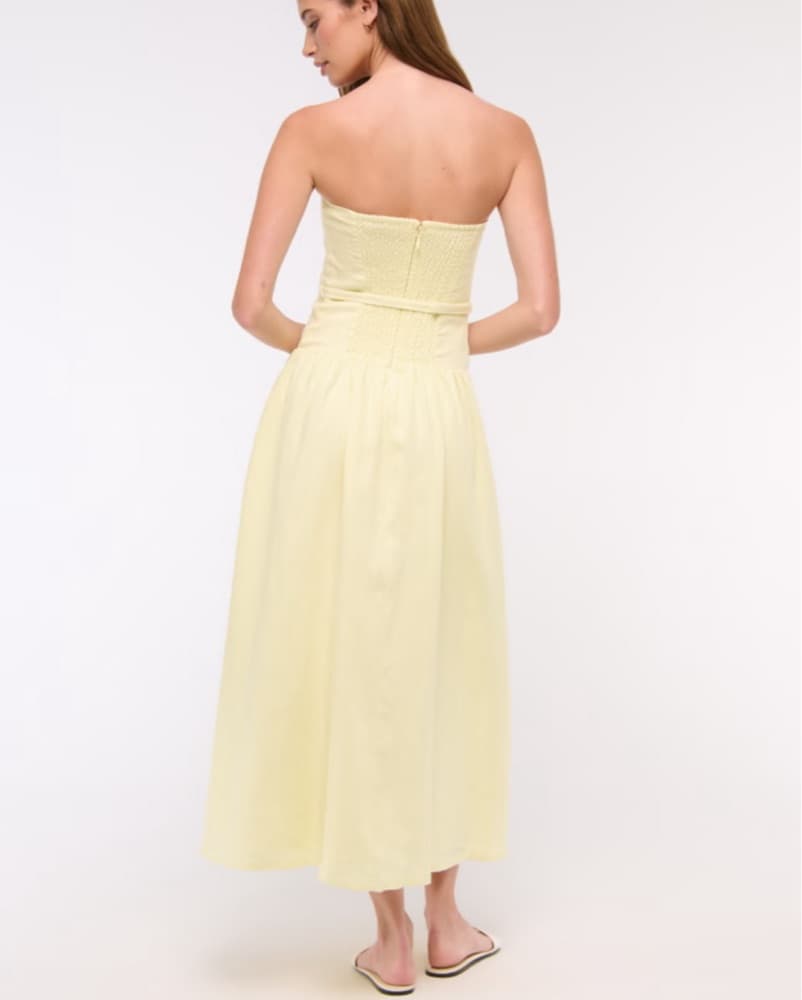 Linen Yellow Dress - Image 3