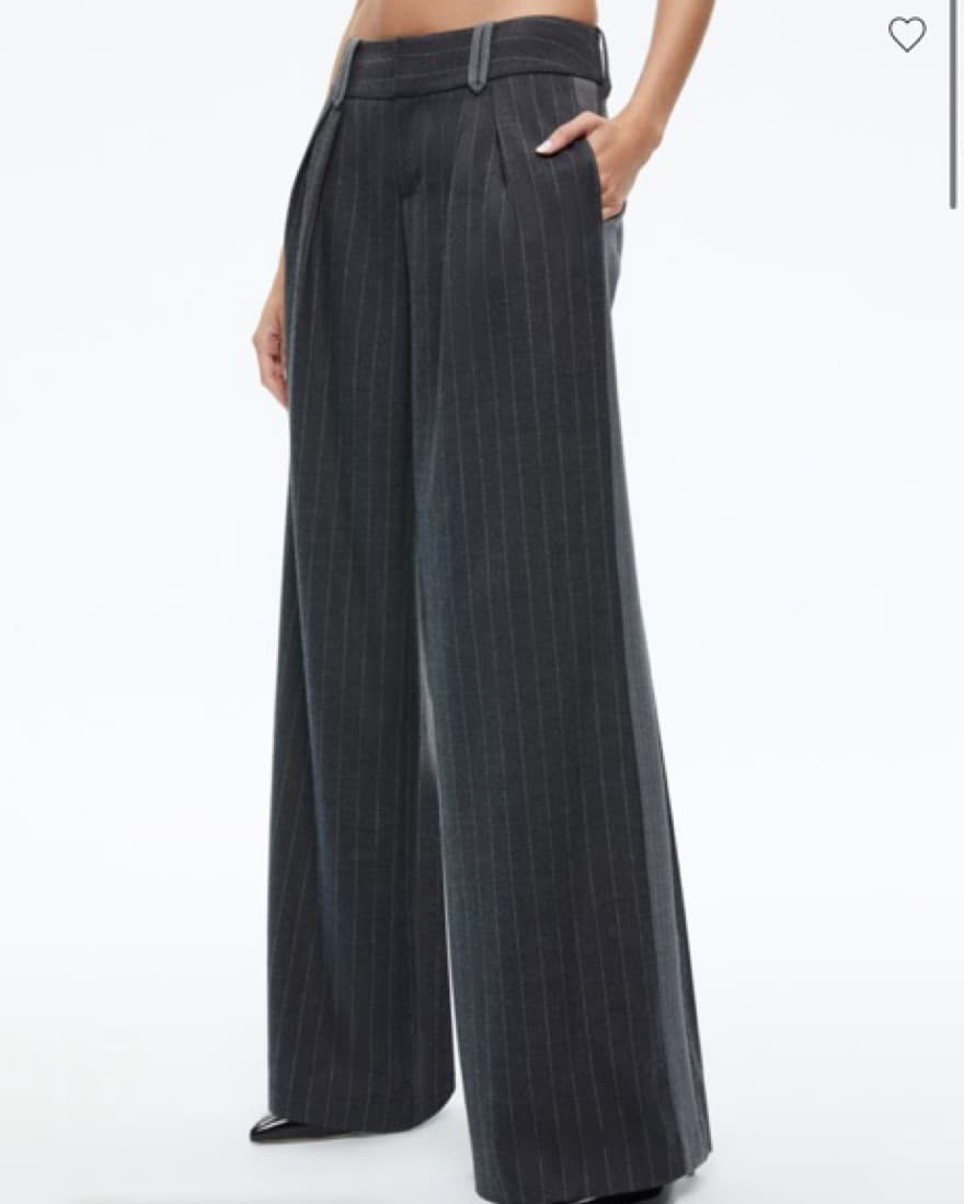 Alice And Olivia Pinstripe Long Jacket - Image 3