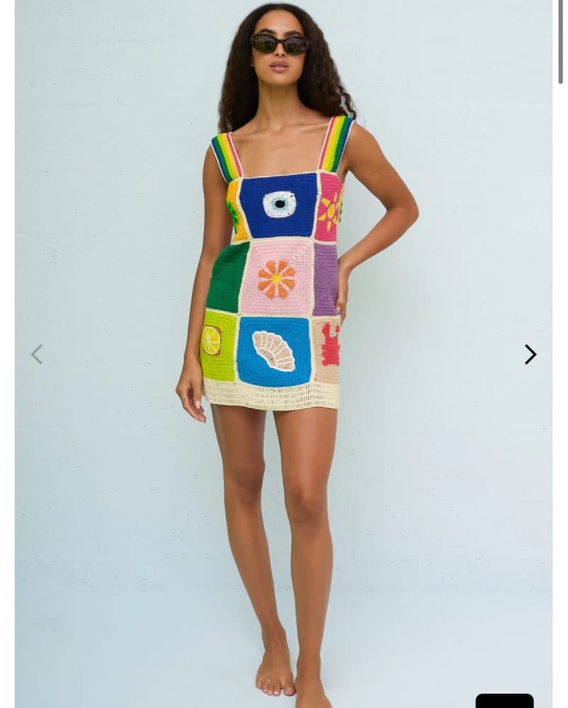 Pitusa CROCHET PATCHWORK MINI DRESS - Image 1