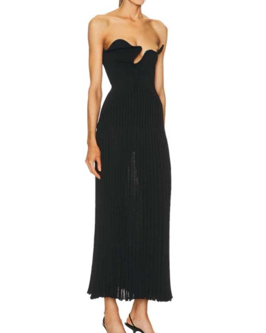 Sculptured Pleated Rib Dress - Image 2