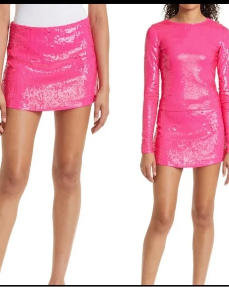 Alice + Olivia Pink Sequin Set - Image 2
