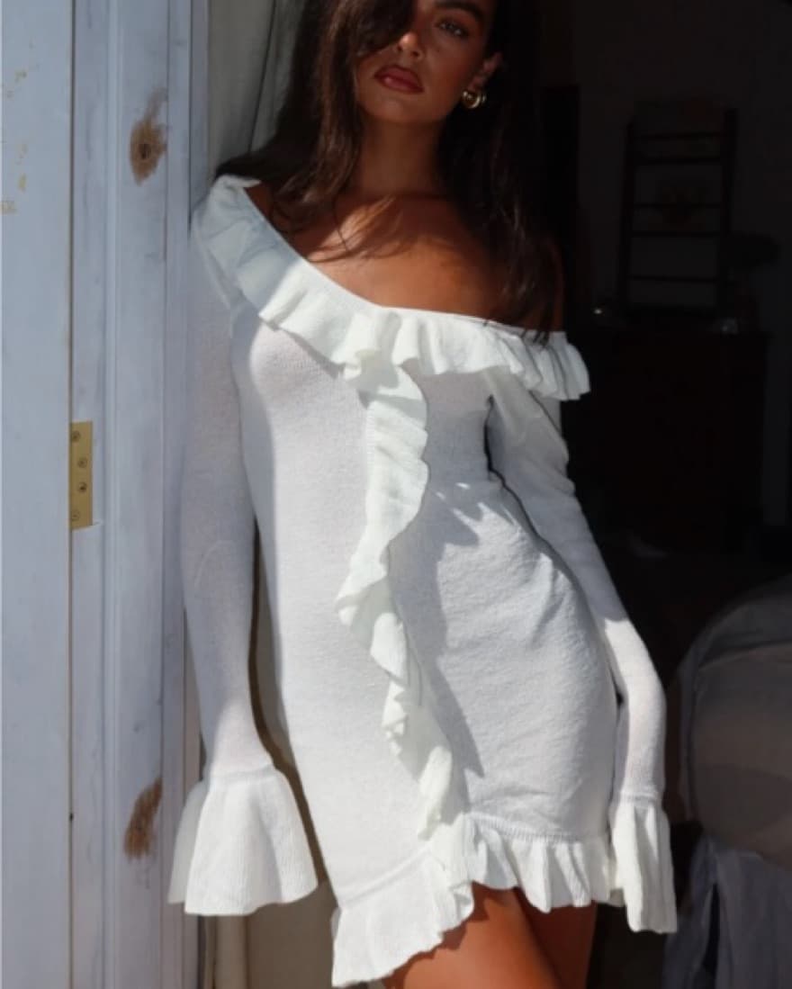 Meshki Knit Off The Shoulder Dress - Image 1