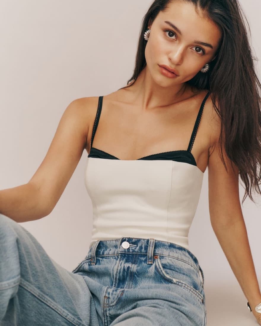 Reformation Melanie Top In Ivory - Image 4