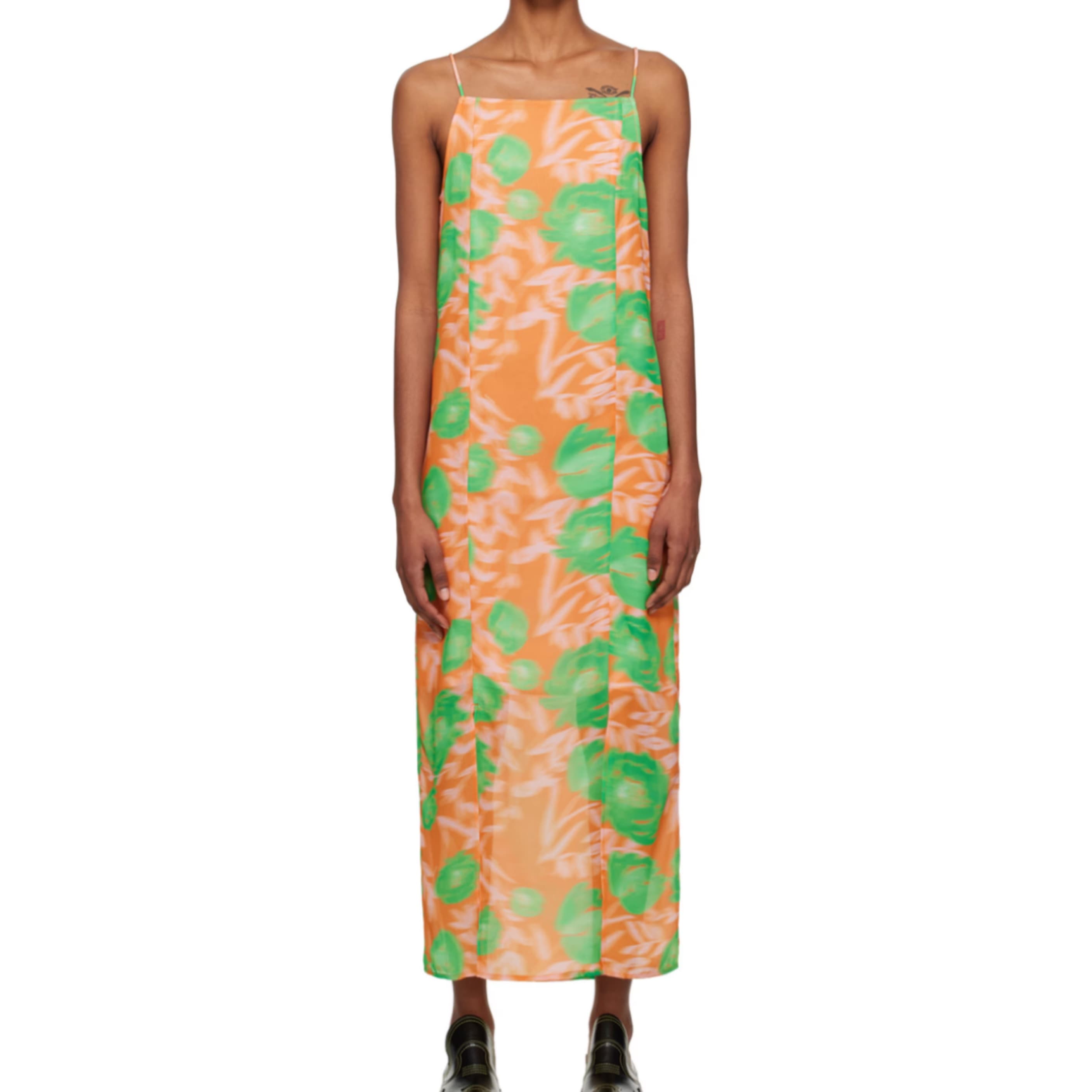 Ganni Printed Light Crepe Midi-Dress - Image 3