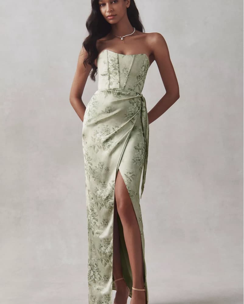 Sage Anthropologie Gown - Image 1