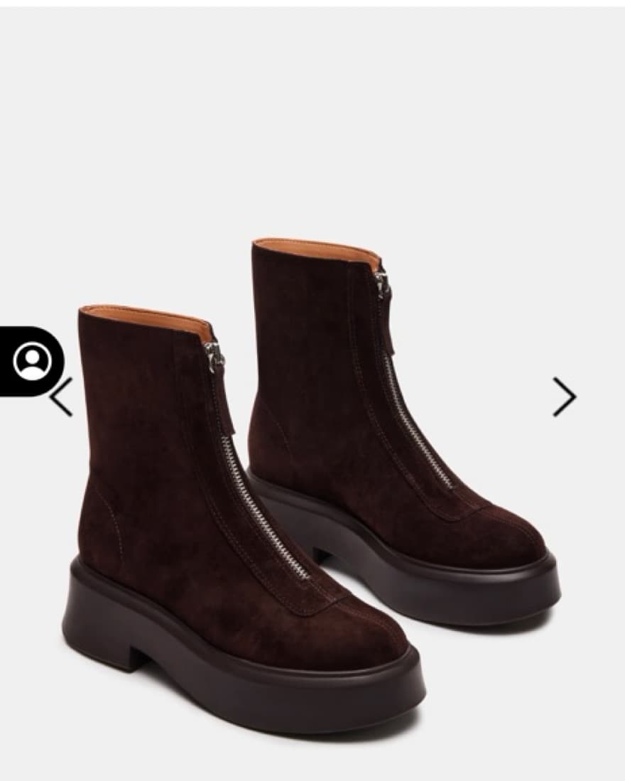 Row Boot Dupe - Steve Madden Brown Suede - Image 1