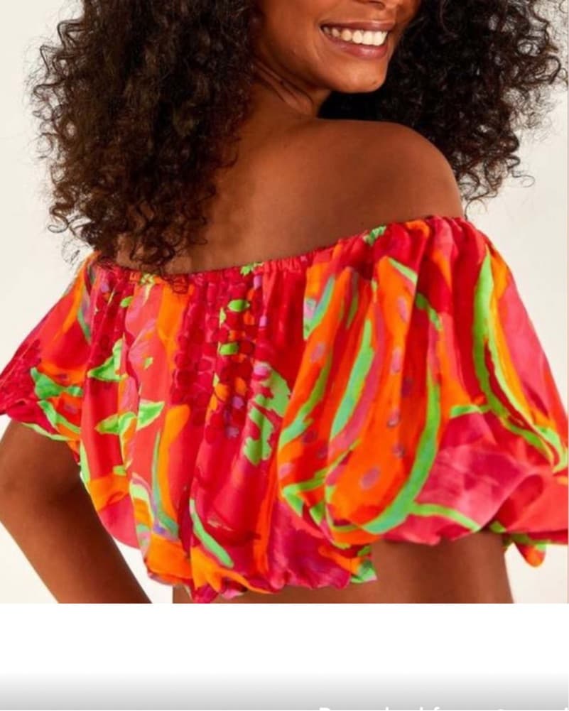 Farm Rio Vibrant Copacabana Crop Top - Image 3