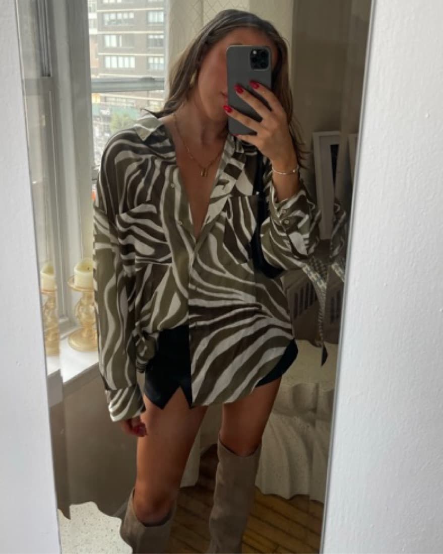 Zara Zebra Blouse - Image 3