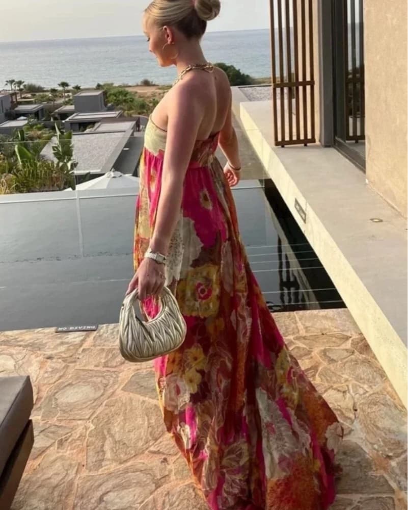 Zara Strapless Floral Maxi Dress  - Image 2