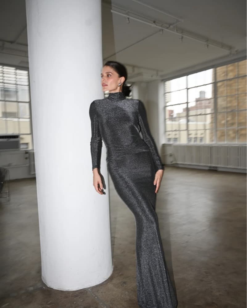 Cassia Maxi Dress - Iridescent Onyx - Image 1