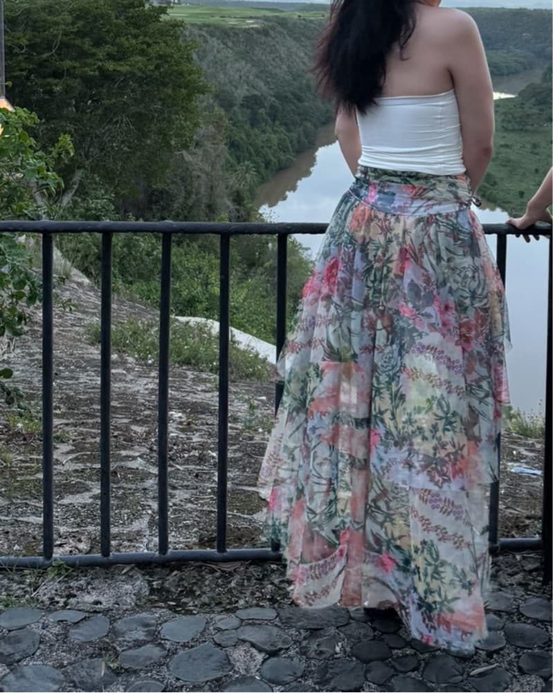 Vibrant Floral Maxi Skirt - Image 2