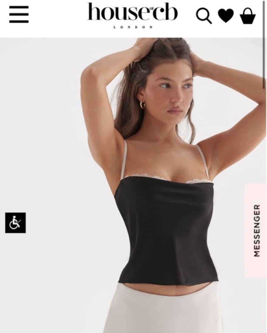 House of CB Black & White Underwire Top - Image 2