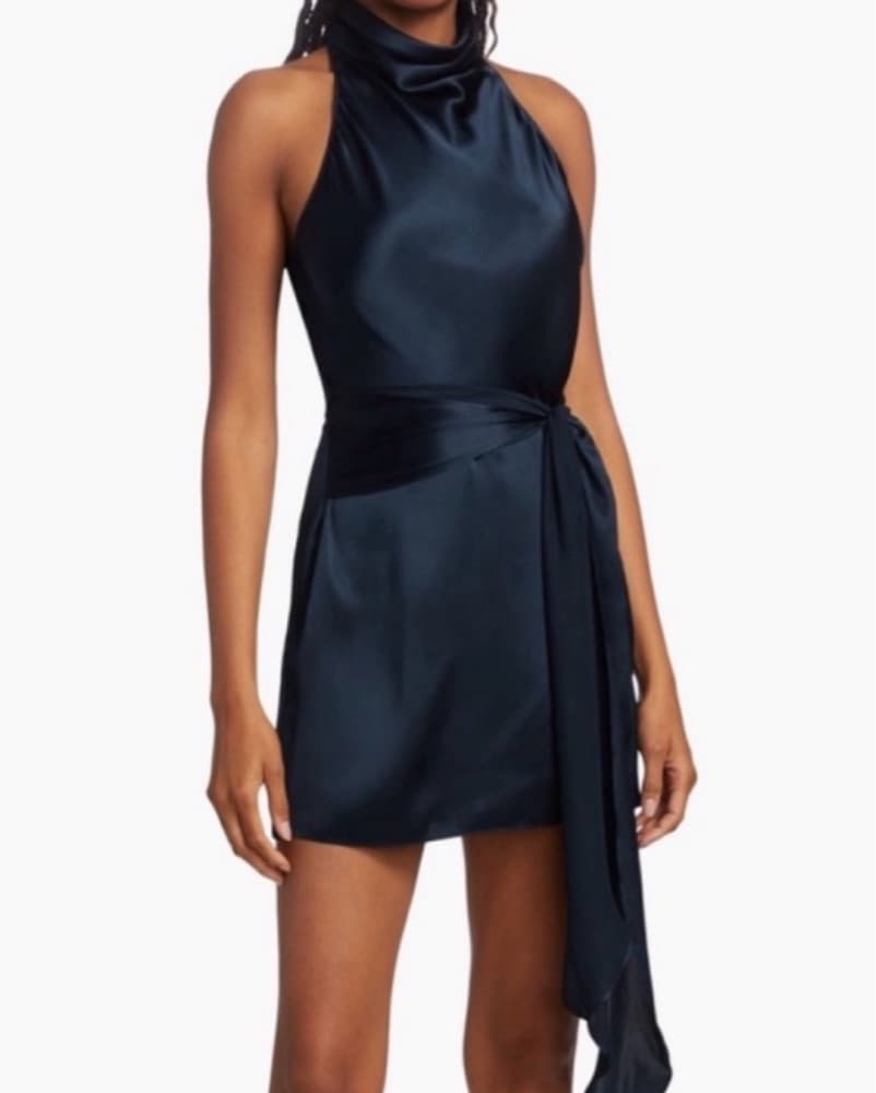 Amanda Uprichard Sandrine Dress: Navy  - Image 1