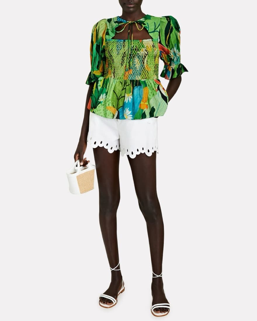 Farm Rio- Vintage Toucan Peplum Top - Image 2