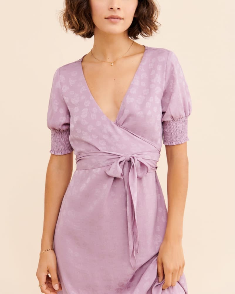 Stunning Lavender Floral Midi Dress - Image 2