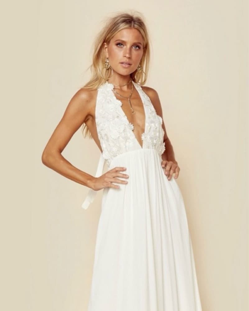 For Love and Lemon White Isabella Halter - Image 3