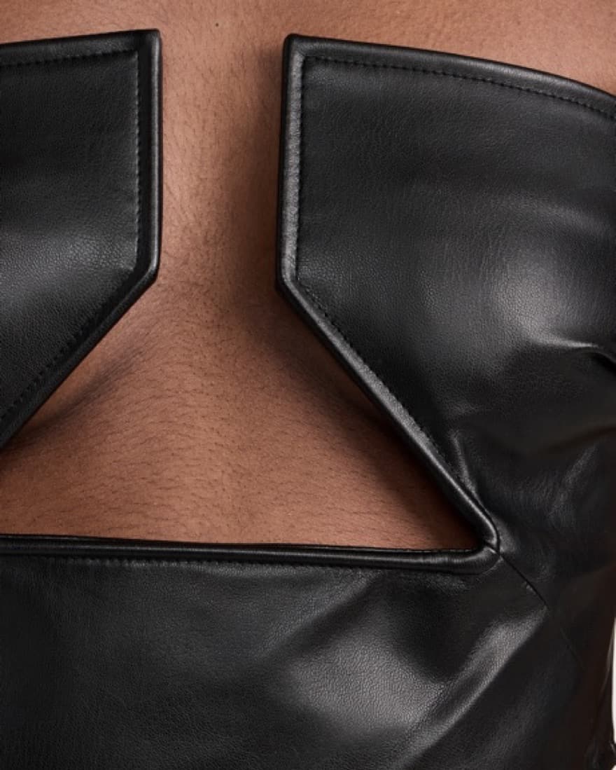 AFRM Faux Leather Corset Top - Image 4
