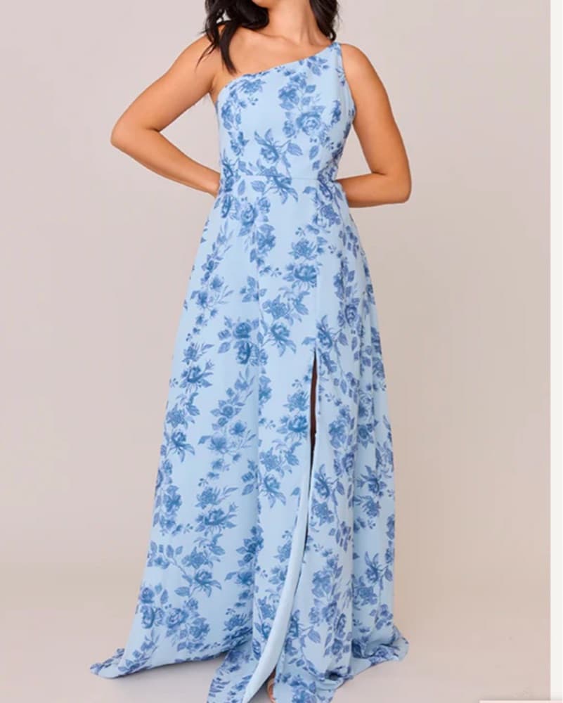 Revelry Inez Chiffon Floral Print Dress - Image 1